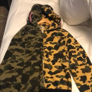 Bape two tone hoodie